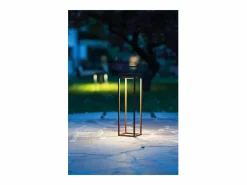 Hot Zafferano - Farol solar para el hogar de 2 LED, 37,3 cm, lámpara de pared y mesa de 2 W con batería y sensor crepuscular, color Iluminación Exterior|Energía Solar