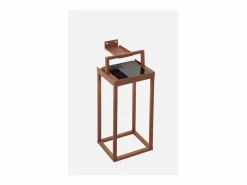 Zafferano - Farol solar para el hogar con 2 LED, 37,3 cm, lámpara de pared y mesa de 2 W a batería con sensor crepuscular, color salvia