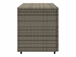 Hot Garden Furniture Zandar Armario de almacenaje de jardín ratán PE 110x55x60,5 cm Gris