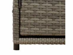 Hot Garden Furniture Zandar Armario de almacenaje de jardín ratán PE 110x55x60,5 cm Gris