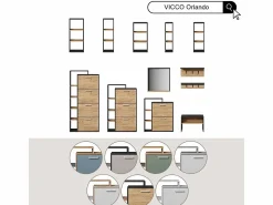 Online Vicco Zapatera abatible /sonoma 24.5x80x90 orlando Blanco