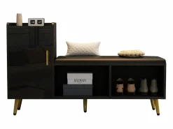 Sale Zapatero - 120 x 35 x 71,5 cm - con asiento tapizado + espacio de almacenaje - aglomerado - Zapatero|Mueble De Almacenaje