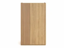 Outlet Zapatero - A122cm x L70cm x P35cm roble puerta serigrafía vallado - Akra Zapatero|Mueble De Almacenaje