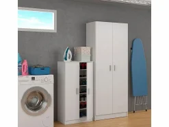 New Loungitude Zapatero 2 puertas 6 estantes - A108 cm Blanco
