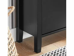 Discount Sobuy Zapatero 2 Solapas Armario de Entrada Zapatero con cajón grande 80 x 25 x 108 cm FSR89-SCH ES Negro