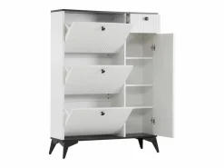 OKWISH Zapatero con 3 puertas, 1 cajón y 1 puerta, estilo moderno, ideal para la entrada o el salón