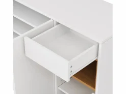 Zapatero con iluminación LED - Zapatero de 3 puertas y 1 cajón - Estantes regulables Zapatero|Mueble De Almacenaje