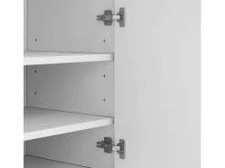 Zapatero con iluminación LED - Zapatero de 3 puertas y 1 cajón - Estantes regulables Zapatero|Mueble De Almacenaje