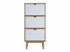 Discount Zapatero con 3 cajones Madera de pino marrón y Zapatero|Mueble De Almacenaje