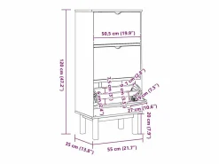 Discount Zapatero con 3 cajones Madera de pino marrón y Zapatero|Mueble De Almacenaje