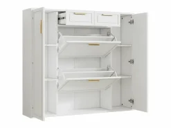 Online Zapatero con 2 cajones y 4 puertas - 120x24x107 cm Zapatero|Mueble De Almacenaje
