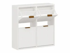Vente-unique Zapatero con 4 compartimentos abatibles - y dorado - FRALYN