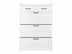 Online Merax Zapatero con 3 puertas + 2 cajones - zapatero - 80 x 23 x 131 cm - aglomerado - Blanco