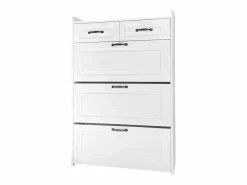 Online Merax Zapatero con 3 puertas + 2 cajones - zapatero - 80 x 23 x 131 cm - aglomerado - Blanco