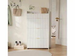 Sale Zapatero con 3 puertas y 2 cajones, estante zapatero basculante, 77 x 24 x 133,5 cm, Zapatero|Mueble De Almacenaje