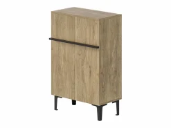 Hauss Spole Zapatero en color madera con 2 puertas - estantes regulables 60 × 34,5 x 95 cm