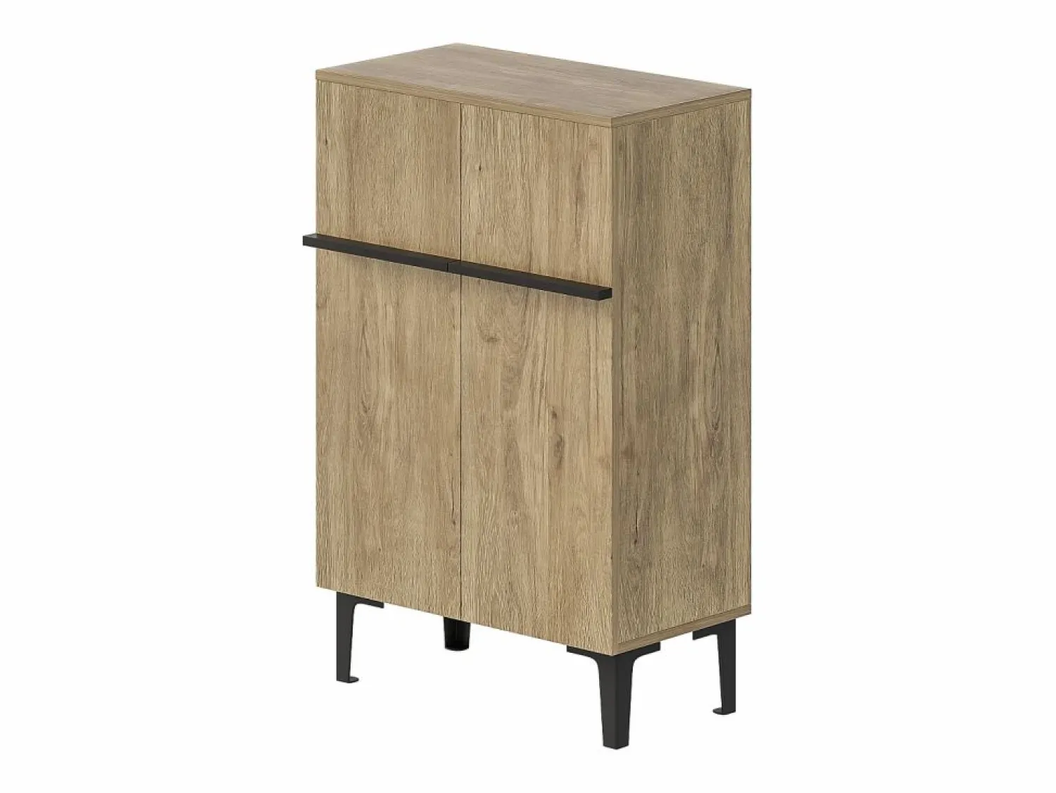 Hauss Spole Zapatero en color madera con 2 puertas - estantes regulables 60 × 34,5 x 95 cm