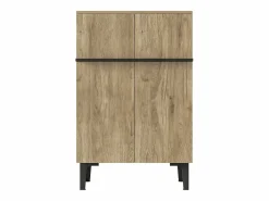 Hauss Spole Zapatero en color madera con 2 puertas - estantes regulables 60 × 34,5 x 95 cm