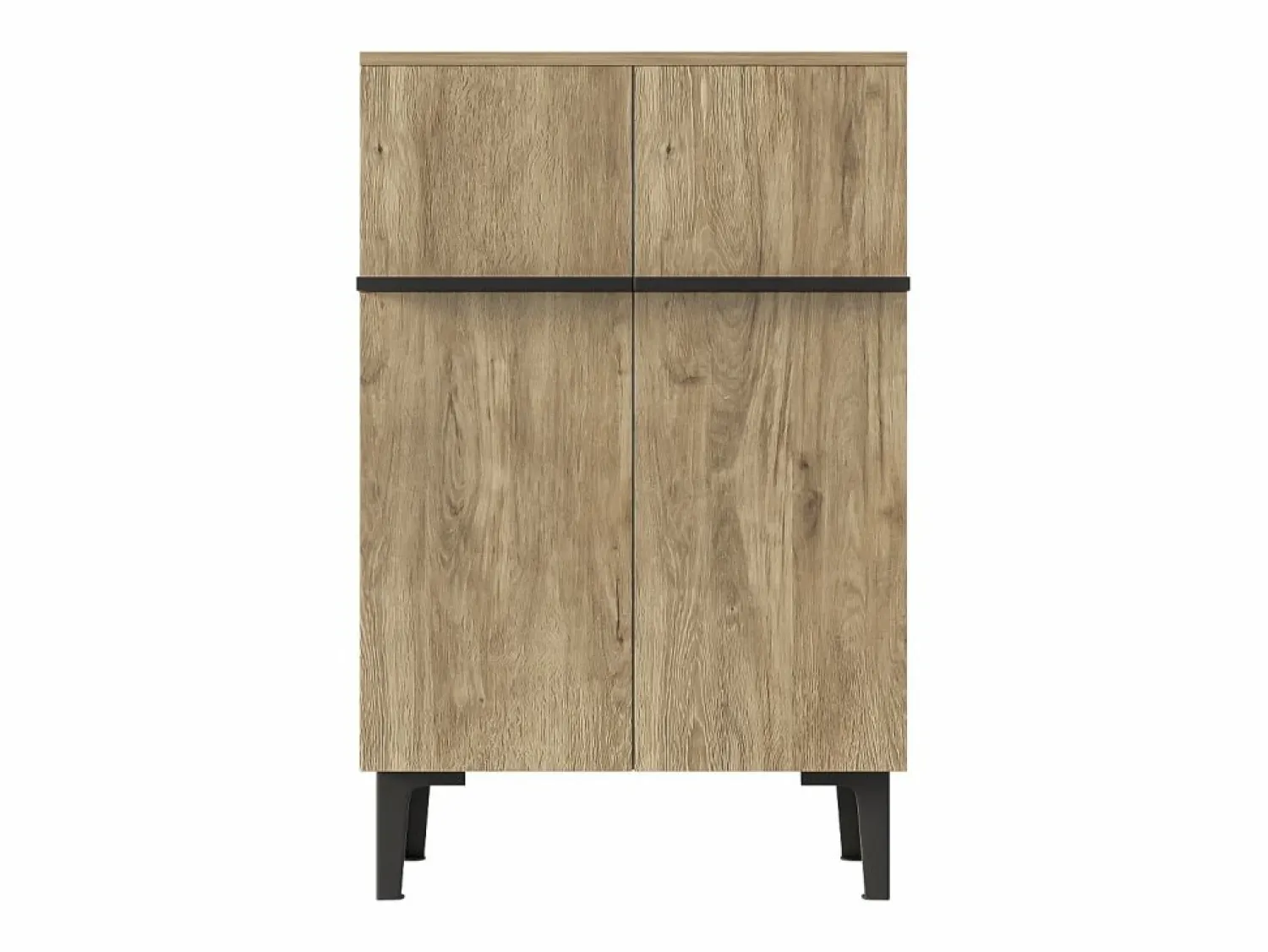Hauss Spole Zapatero en color madera con 2 puertas - estantes regulables 60 × 34,5 x 95 cm