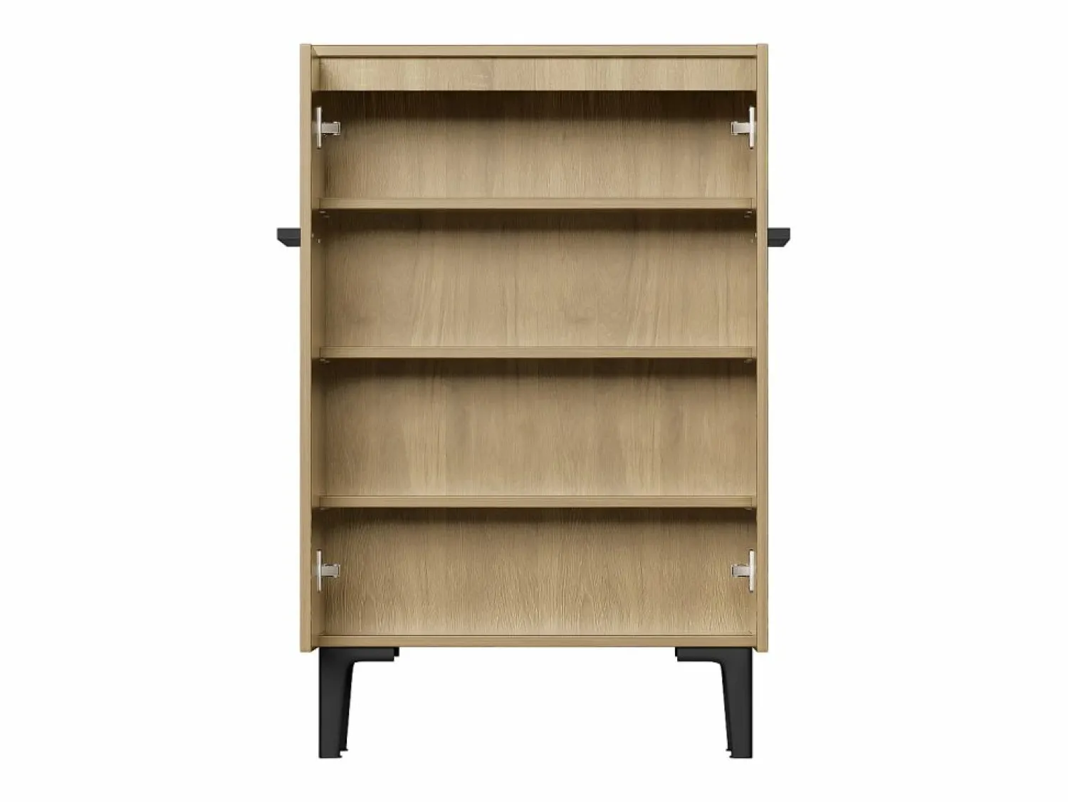 Hauss Spole Zapatero en color madera con 2 puertas - estantes regulables 60 × 34,5 x 95 cm