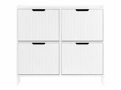 Best Sobuy Zapatero Estrecho con 4 Solapas Organizador FSR177-L-W ES Blanco