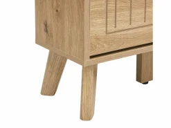 Merax Zapatero moderno con espejo y puertas abatibles + estante - 110 x 24 x 137,5 cm - MDF - natural