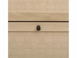 Clearance Zapatero natural con 3 puerta basculante y tiradores negros - Ideal para entradas y pasillos Zapatero|Mueble De Almacenaje