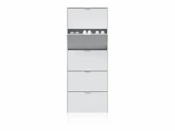 duehome Zapatero Nia 5 Puertas Blanco Brillo