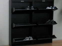 Clearance Zapatero Pisa de 6 puertas en metal . Se entrega completamente montado. Zapatero|Mueble De Almacenaje