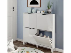 Online Zapatero Recibidor Estrecho Mary, 97x98x17 cm Blanco