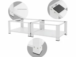 ML-DESIGN Zócalo lavadora doble con balda base 150 kg/soporte