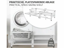 Clearance Zócalo lavadora doble con balda base secadora blanca Mueble Para Lavadora
