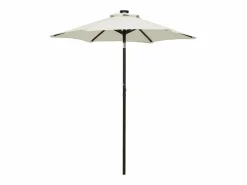 Clearance Zerdal Sombrilla de jardín con luces LED aluminio arena 200x211 cm Sombrilla