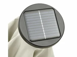 Clearance Zerdal Sombrilla de jardín con luces LED aluminio arena 200x211 cm Sombrilla