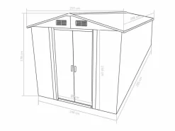 Clearance Garden Furniture Zulema Caseta de jardín metal marrón 257x298x178 cm Marru00f3n